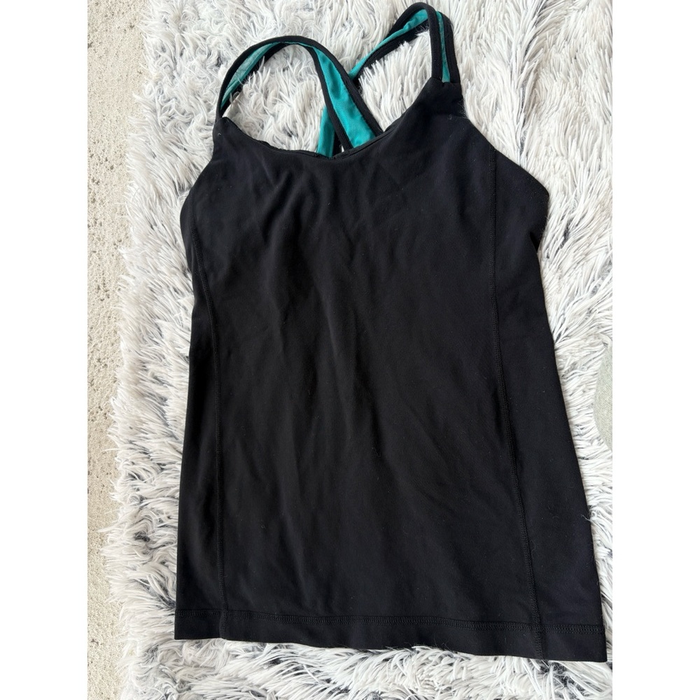 Lululemon‎ Black and Blue Racerback Tank Top
